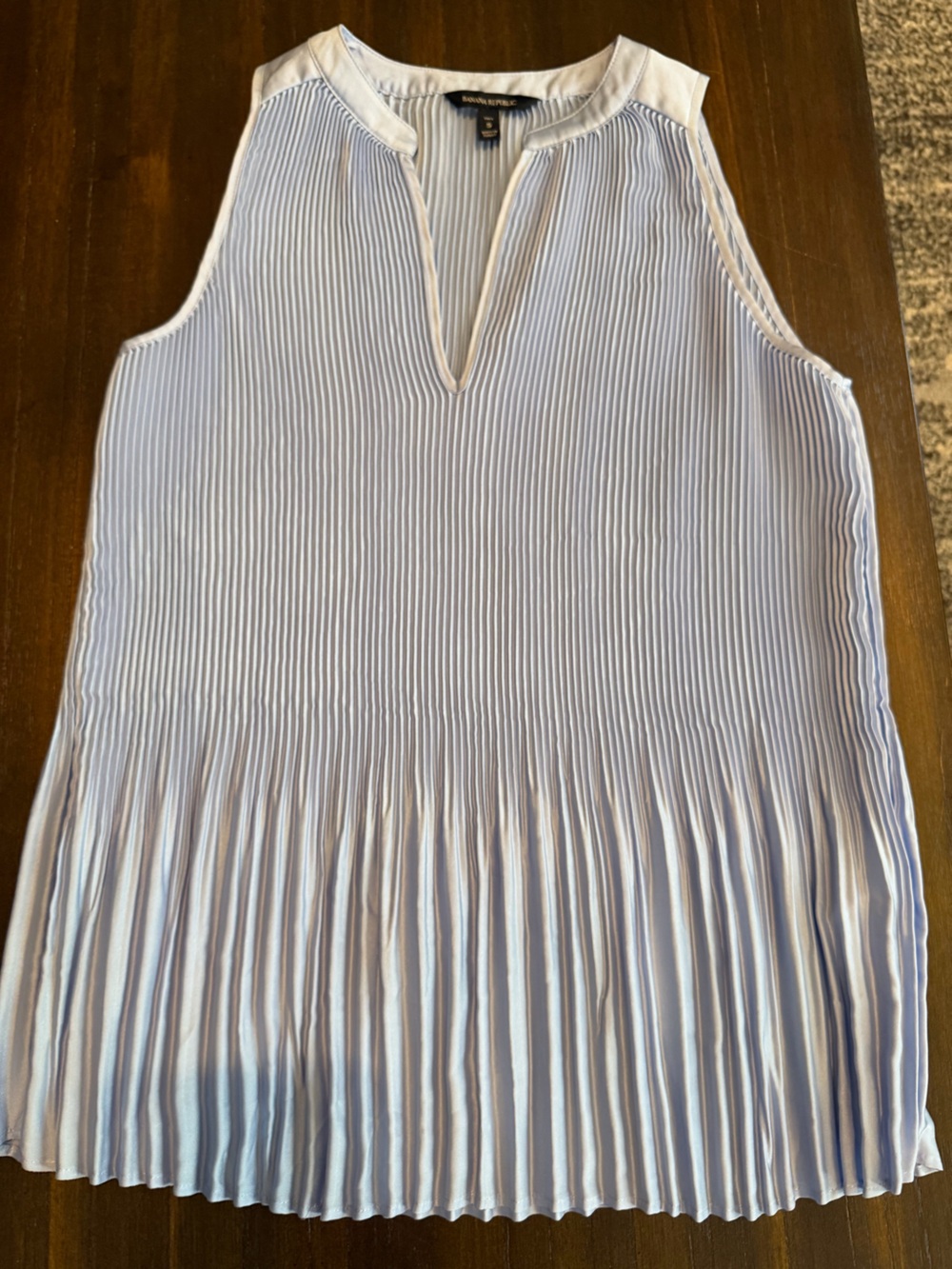 Banana Republic Light Blue Pleated Blouse